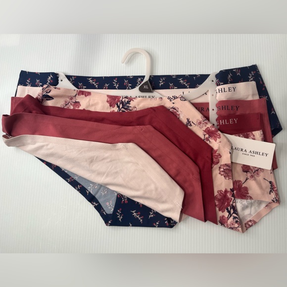 Laura Ashley Super Soft Laser Cut Tech Sealed No-Show 5 pc Panties Set - Picture 2 of 9